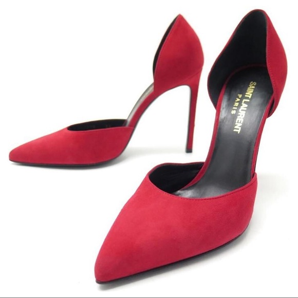 Saint Laurent red D'Orsay heels iuu.org.tr